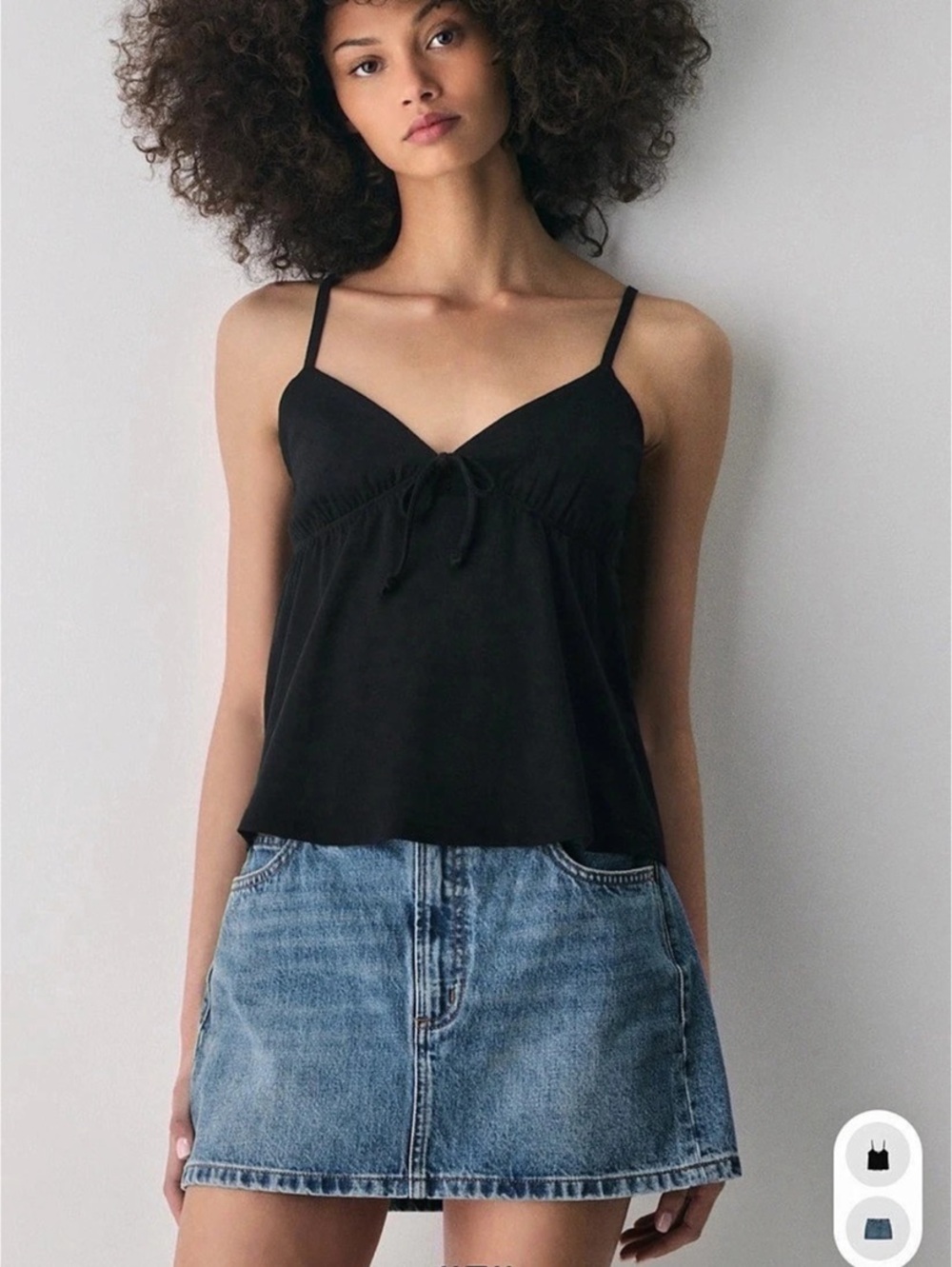 Aritzia CottonWhisk Loulou Camisole Black